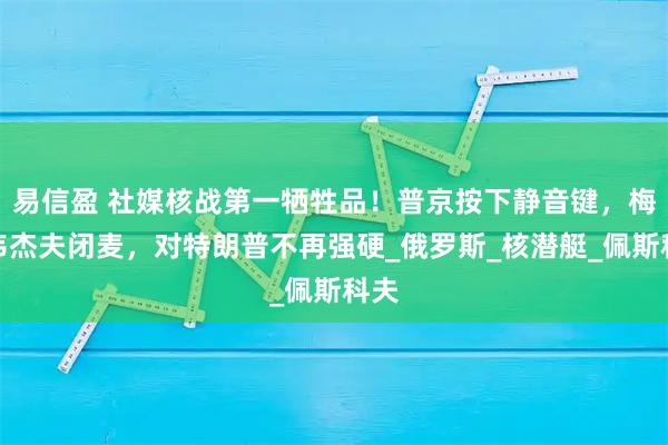 易信盈 社媒核战第一牺牲品！普京按下静音键，梅德韦杰夫闭麦，对特朗普不再强硬_俄罗斯_核潜艇_佩斯科夫
